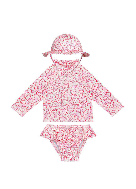 Lilac Blossom UV Korumalı Kız Bebek Mayo Seti