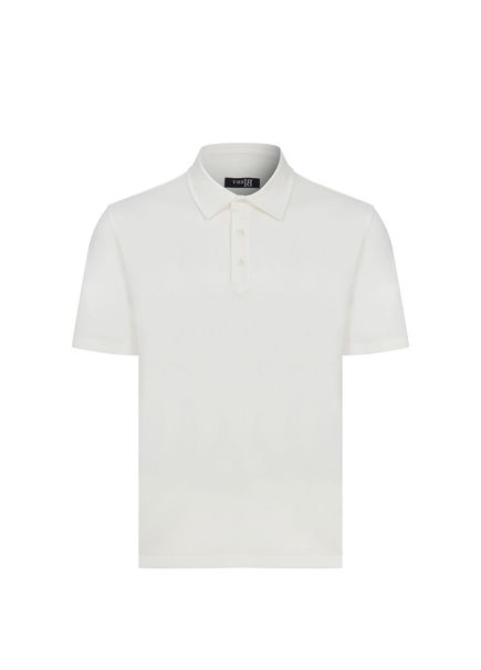 Luce Beyaz Polo Yaka Kısa Kollu Erkek T-shirt