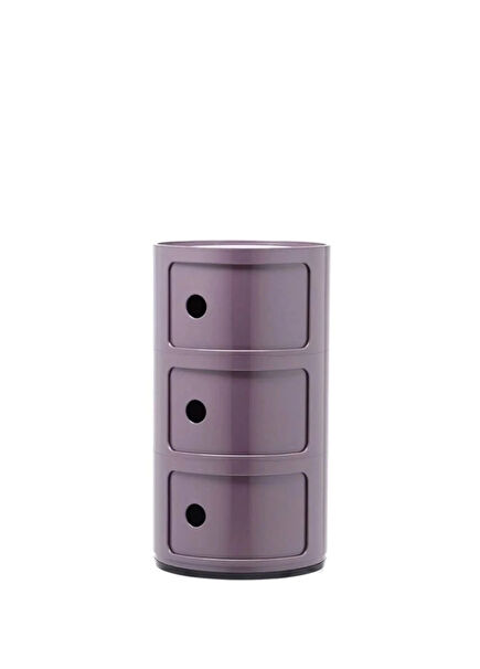 Componibili 3 Çekmeceli Mor Tepsili Modül