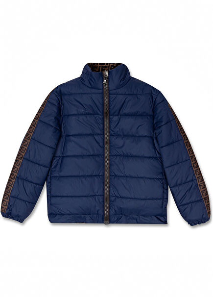 Lacivert Logolu Unisex Çocuk Mont