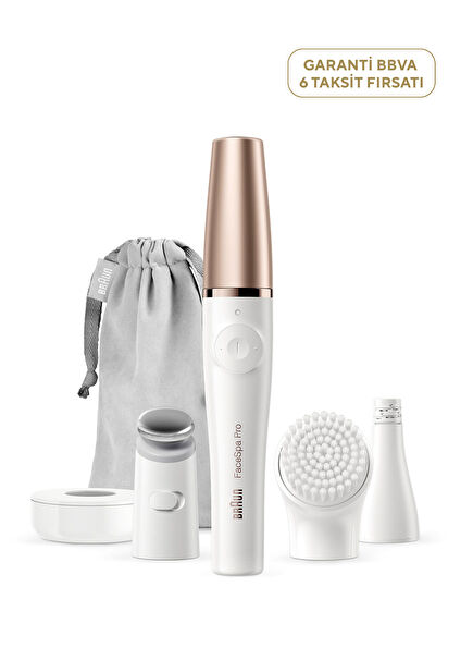 FaceSpa Pro Facial Epilator + 3 Extra Heads 911