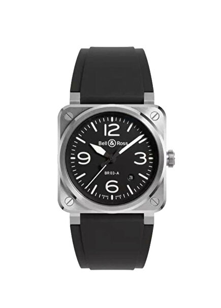 BR 03 Auto Black Steel Erkek Kol Saati