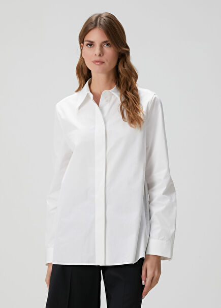 Relaxed Fit White Shirt