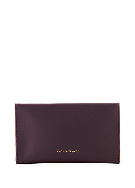 Mürdüm Deri 2'li Saat Kılıfı