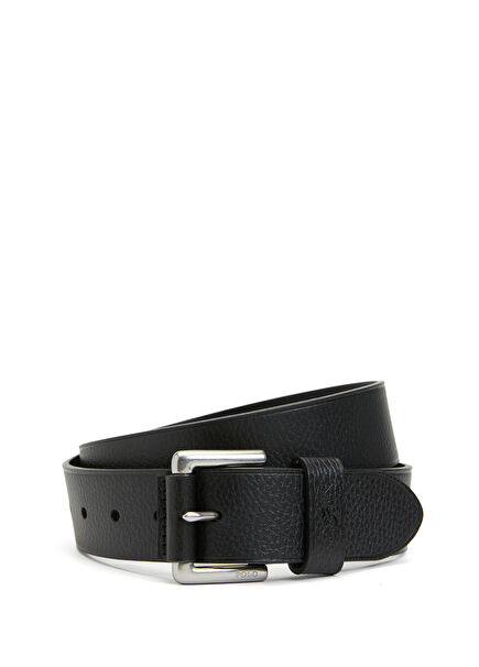 Black Mens Leather Belt