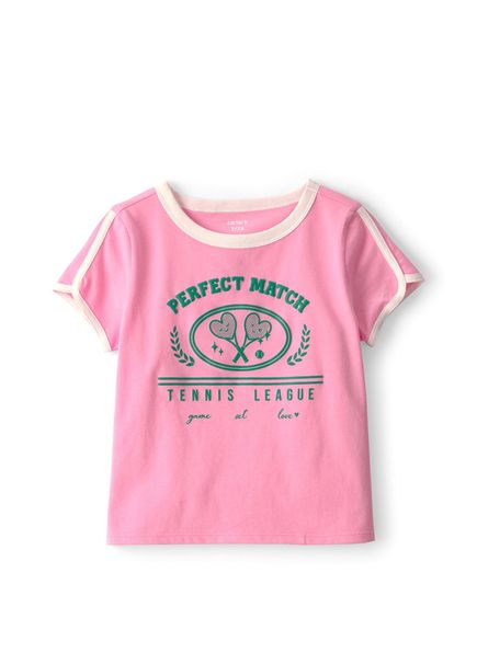 Pembe Kısa Kollu Kız Çocuk T-Shirt