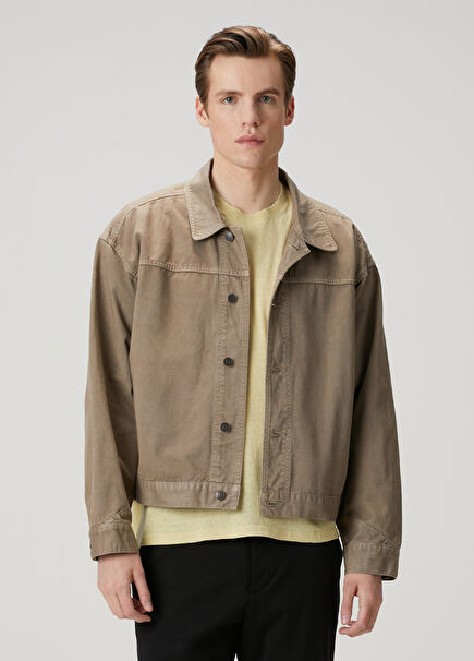 Marcus Beige Denim Jacket