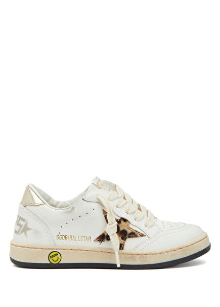 Ball Star Beyaz Unisex Çocuk Deri Sneaker