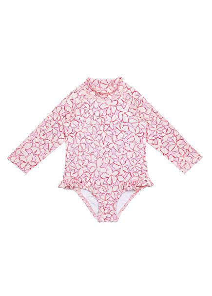 Lilac Blossoms UV Korumalı Uzun Kollu Kız Çocuk Mayo