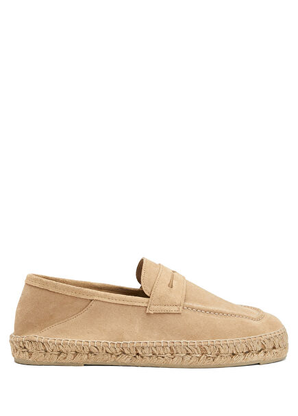 Bej Erkek Deri Loafer