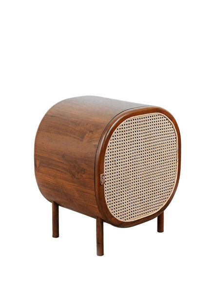 Faela Hazeran Patterned Wooden Nightstand