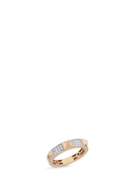 Triangle Detailed 18K Women's Diamond Ring