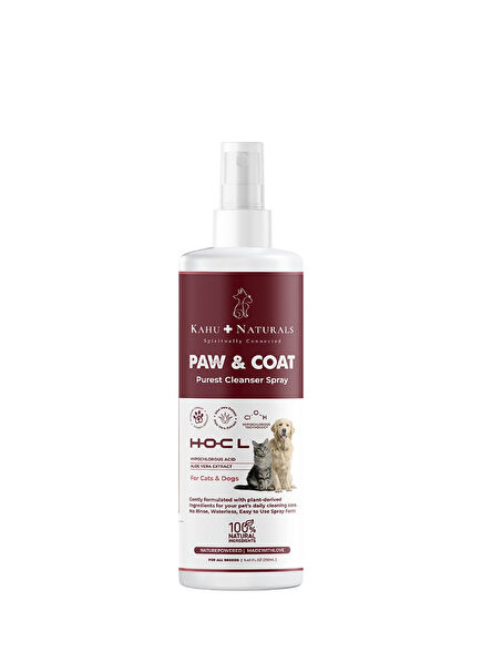 Paw & Coat 100% Natural Cat & Dog Body & Paw Cleaning Spray 250 ml