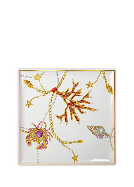 Portofino Kare Formlu Porselen Tepsi