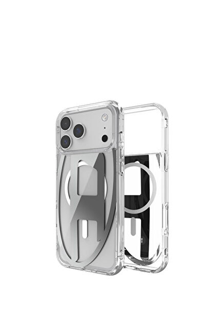 iPhone 17 Pro Max Silver Transparent Magsafe Compatible Phone Case
