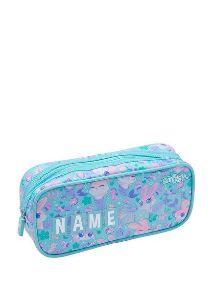 Curious Tavşan Desenli İsimli Kız Çocuk Kalem Kutusu