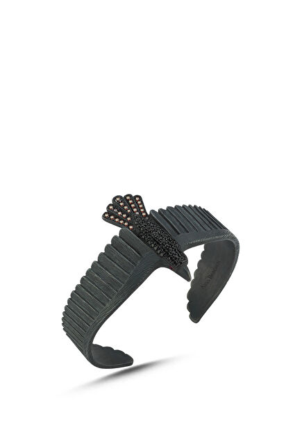 Dun Eagle Gümüş ve Kristal Erkek Bileklik