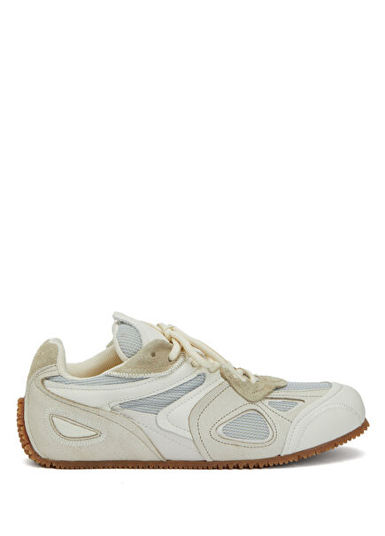 Krem Kadın Deri Sneaker