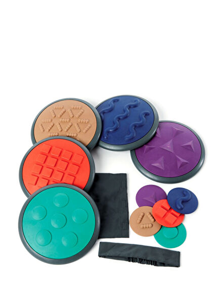 Tactile Discs Toy 5-Piece Dark Set