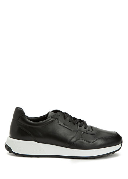Black Men's Leather Sneakers