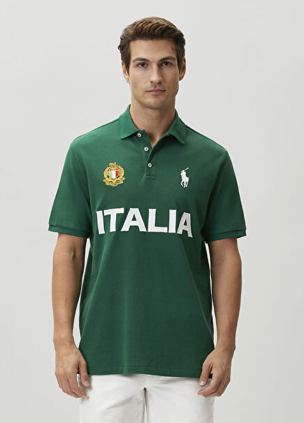 Classic Fit Italy Koyu Yeşil Polo T-shirt