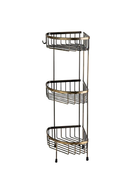 Antik Köşe 3'lü Ayaklı Duş Rafı 