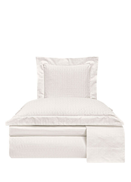 Cole Beyaz Pamuklu Jakar Super King Size Nevresim Takımı 260 x 240 cm