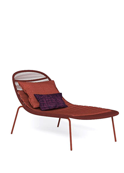 Panama Red Aluminum Lounge Chair