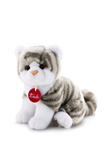Kitten Brad White Grey Plush Toy 20 cm