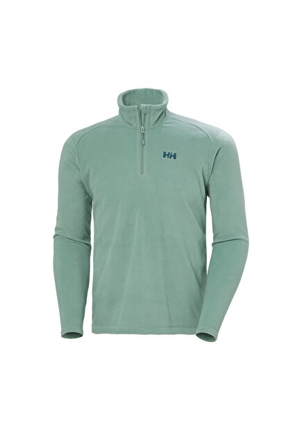 Junior Rider Green Half Zipper Unisex Kids Fleece Sweatshirt