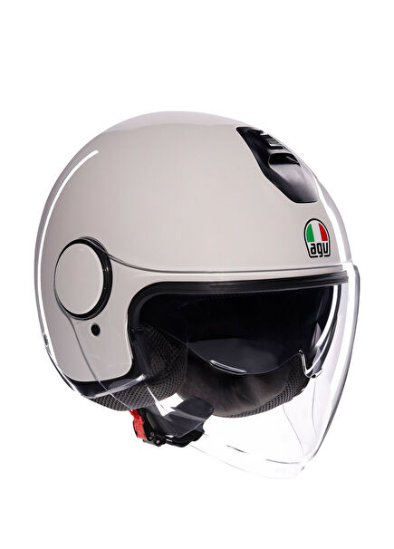 Eteres Mono Materia Beyaz Açık Motosiklet Kaskı