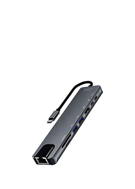 Type C USB 8 in 1 Hub Multiplier Adapter