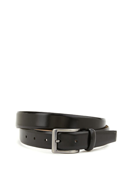 Black Men's Leather Belt