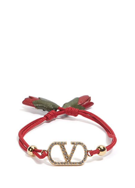 Red Stone Logo Detailed Women's Bracelet