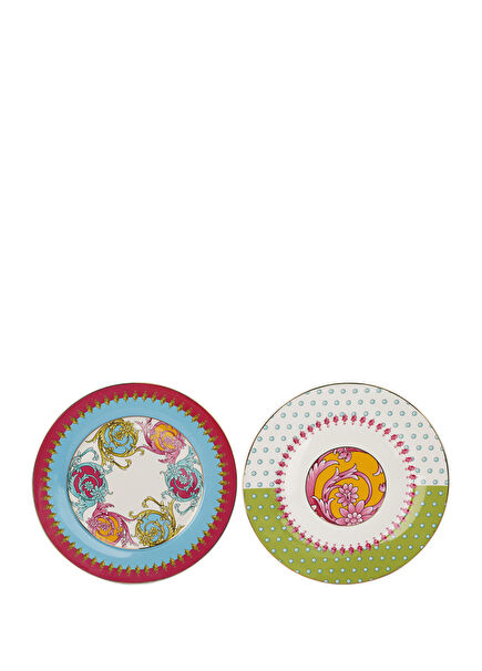 Estelle Mixed Patterned Bonnet Porcelain Set of 4 Plates