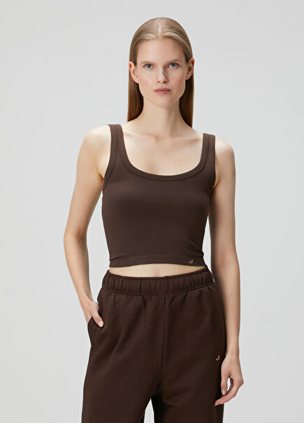 Aura Soft Dark Brown Tank Top