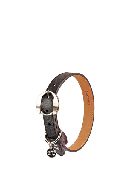 Hachiko Brown Leather Dog Collar