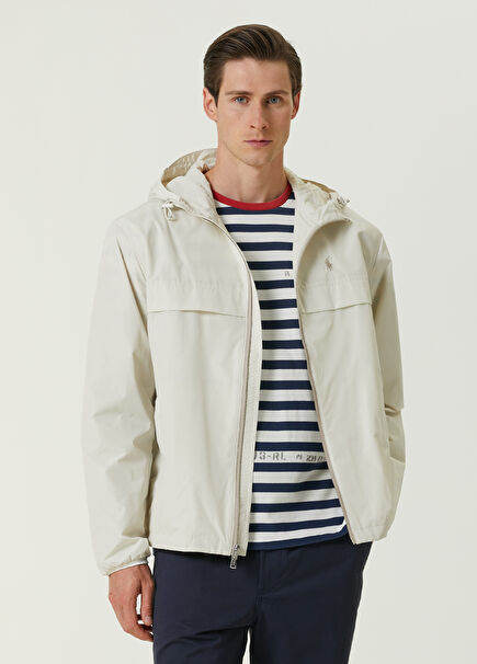 Cream Hooded Coat