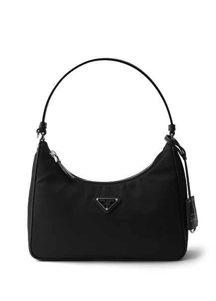 Re-Edition 2005 Siyah Re-Nylon Kadın Mini Omuz Çantası 
