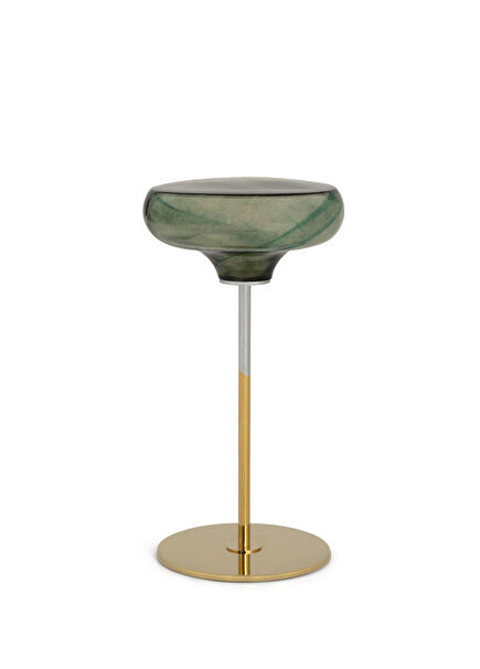 Lollipop Blown Glass Titanium Legged Side Table