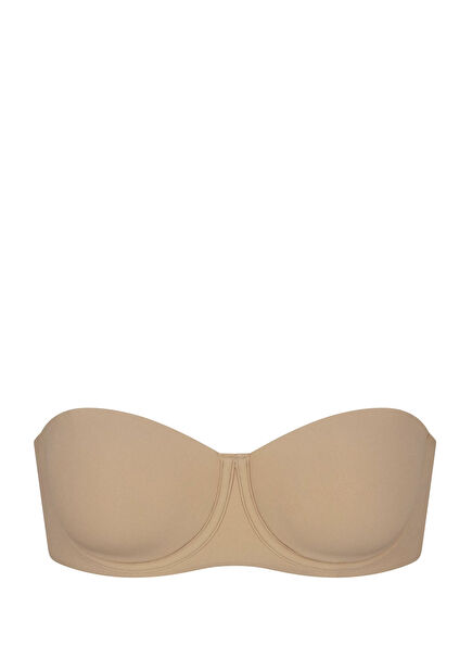 Dark Beige Strapless Bra