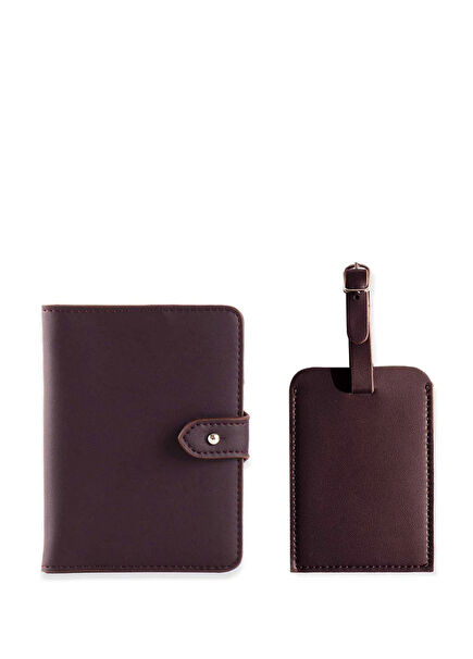 Plum Passport Case & Luggage Tag