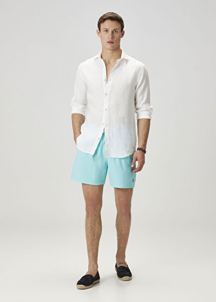 Mavi Beli Kordonlu Mayo