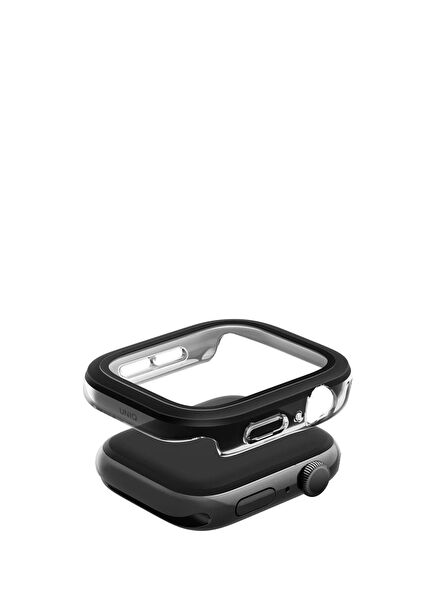 Voute Watch 46mm Black Smart Watch Case with Glass Screen Protector