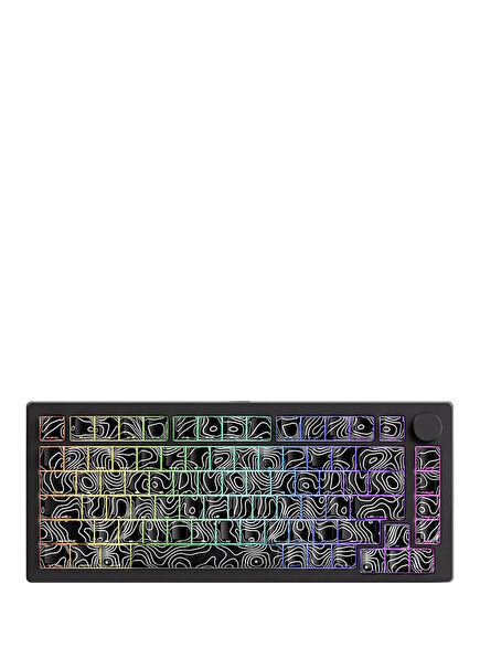Monsgeek M1 V5 Contour Lines Black RGB Kablosuz/Kablolu  Hotswap Mekanik Gaming Klavye