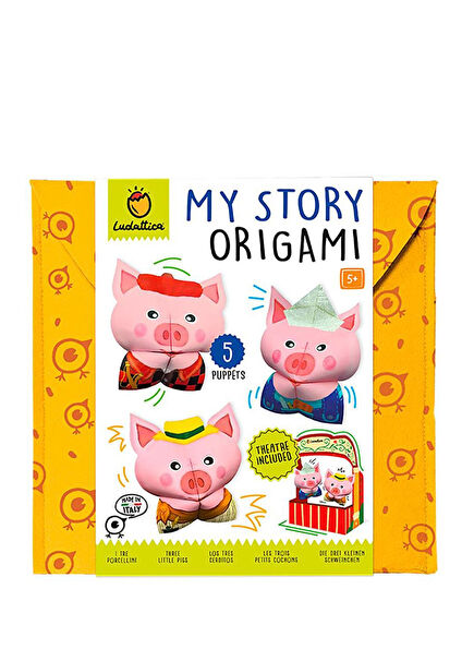 Üç Küçük Domuzcuk Origamiden Hikayeler Çocuk Yabancı Dil Aktivite Kitabı