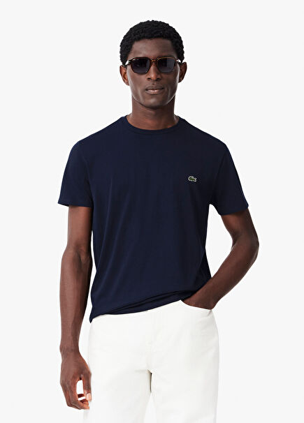 Lacivert Bisiklet Yaka Regular Fit Kısa Kollu Erkek T-Shirt