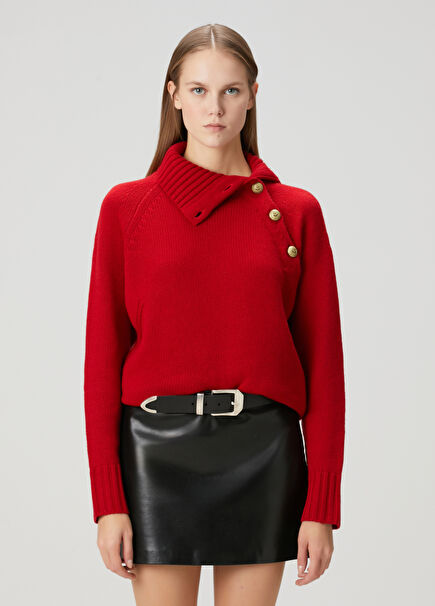 Mora Kırmızı Kaşmir Kazak