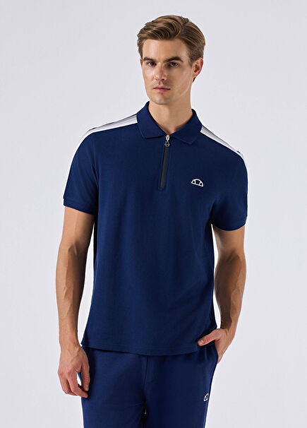 Lacivert Pamuklu Polo Yaka Kısa Kollu Erkek T-shirt 5SM5169-NV