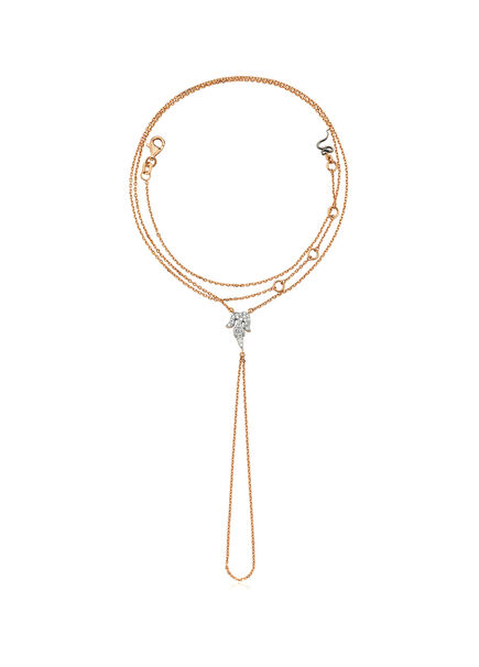 Mono Delonix Pırlantalı Kadın Altın Kolye